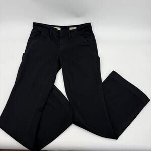 PILCRO By Anthro Womens Black Flare Jeans Size 30 Cotton Blend Denim Mid Rise